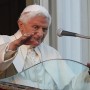 Pope Benedict XVI waves goodbye during final public appearance at Castel Gandolfo