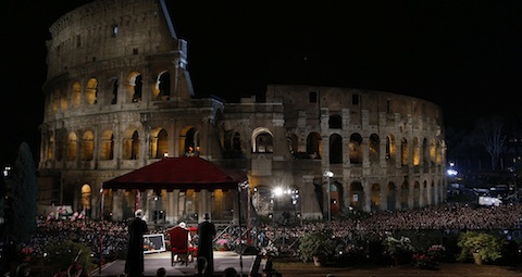 Pope Francis leads Good Friday Way of the Cross at Colosseum