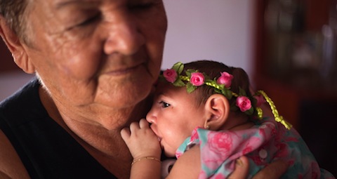 Ana Beatriz, a 4-month-old girl with microcephaly, is seen in a photo obtained Feb. 9 in Lagoa do Carro, Brazil. Brazilian President Dilma Rousseff met with members of the National Council of Christian Churches of Brazil Feb. 10 in Brasilia to ask for their help in fighting the Aedes aegypti mosquito, which transmits the Zika virus. (CNS photo/Percio Campos, EPA) See BRAZIL-ZIKA-ABORTION-DEBATE Feb. 11, 2016.