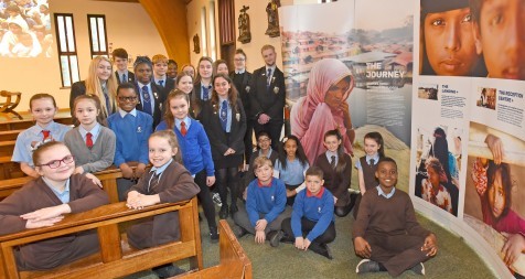 Immaculate Conception Church, Maryhill Road, Glasgow, Mass for Refugees, Friday 22nd March 2019,Parishioners were joined by pupils from St Blanes Pr, St Marys Pr and John Paul Academy.Celebrant, PP Fr Jim Lawlor.Photo by and copyright of Paul Mc Sherry 07770 393960 @Paulmcsherry2